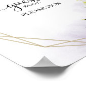 Groene Eucalyptus Waterverf Guestbook Teken Poster (Hoek)