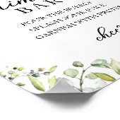 Groene Eucalyptus Waterverf Mimosa Bar Bord Poster (Hoek)