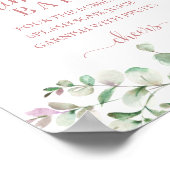 Groene Eucalyptus Waterverf Mimosa Bar Bord Poster (Hoek)