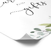 Groene eucalyptus waterverfkaarten en -cadeaus poster (Hoek)