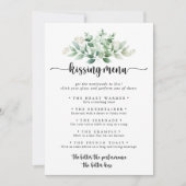 Groene Eucalyptus Weddenschap Kissingmenu Spel Kaa (Voorkant)