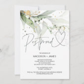 Groene Eucalyptus Weddenschap Uitgesteld Verander Kaart (Voorkant)