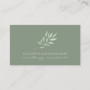 Groene Eucalyptusblad Bloem Etherische Olie Visitekaartje