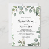 Groene Eucalyptusblad Delight Bruidsuitnodiging Kaart (Voorkant)