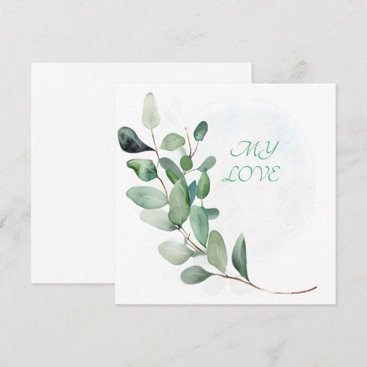 Groene eucalyptusbladeren (Voorkant / Achterkant)