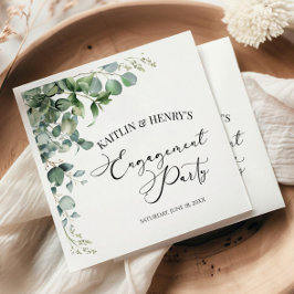 Groene Eucalyptusbladeren Botanische Verloving Fee Servet