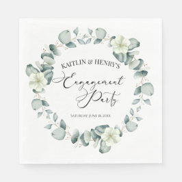 Groene Eucalyptusbladeren Botanische Verloving Fee Servet