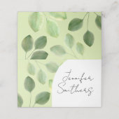 Groene eucalyptusbladeren plaatskaart plaatskaartje (Buitenkant ongevouwen)