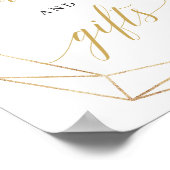 Groene eucalyptusgoudkaarten en cadeaubonborden poster (Hoek)