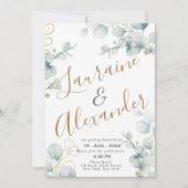 Groene eucalyptusgroene bloemtuin kaart (Voorkant)