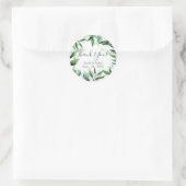 Groene eucalyptusolie ronde sticker (Tas)