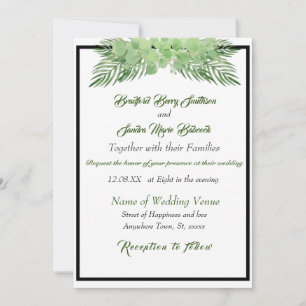 Groene Eucalyptuspalmbladeren Elegant Wedding