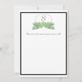 Groene Eucalyptuspalmbladeren Elegant Wedding (Achterkant)