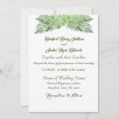 Groene Eucalyptuspalmbladeren Elegant Wedding (Voorkant)