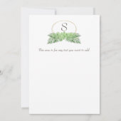 Groene Eucalyptuspalmbladeren Elegant Wedding (Achterkant)