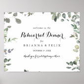 Groene Eucalyptusrepetitie: Welkomstbord Poster (Voorkant)