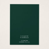 Groene eucalyptustak bladzijde ketting display visitekaartje (Achterkant)