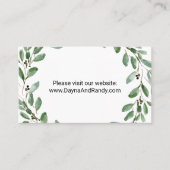 Groene EucalyptusTropische Website Invoegen Kaart Visitekaartje (Voorkant)