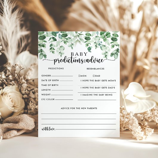 Groene Eucalyptusvoorspellingen en advieskaarten