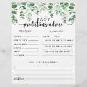 Groene Eucalyptusvoorspellingen en advieskaarten (Voorkant)