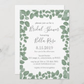 Groene EucalyptusVrijgezellenfeest Uitnodigen Kaart (Voorkant / Achterkant)