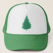 Groene Evergreen Tree Trucker Hat Trucker Pet (Voorkant)