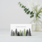 Groene Evergreen Trees Elegant Professional Visitekaartje (Staand voorkant)