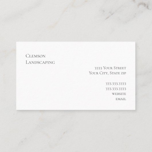 Groene Evergreen Trees Elegant Professional Visitekaartje (Achterkant)