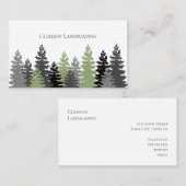 Groene Evergreen Trees Elegant Professional Visitekaartje (Voorkant / Achterkant)