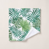 Groene exotische bladeren bad handdoek (Wasdoekje)