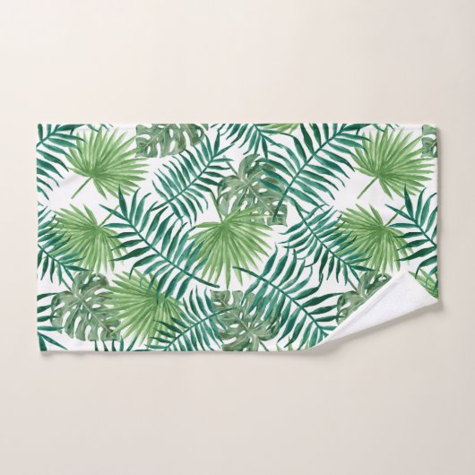 Groene exotische bladeren bad handdoek (Handdoek)