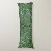 Groene exotische Perzische Rug Reproduction, Lichaamskussen (Voorkant Verticaal)