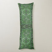 Groene exotische Perzische Rug Reproduction, Lichaamskussen (Achterkant (Verticaal))