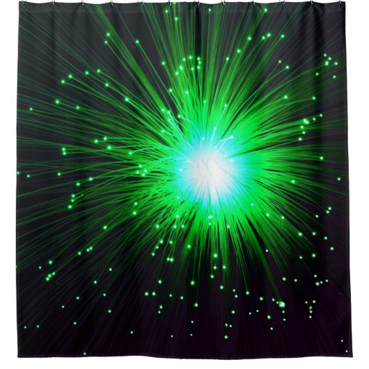 Groene explosie douchegordijn (Voorkant)