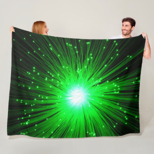 Groene explosie fleece deken