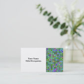 Groene 'Eyeball' Psychedelic Retro Tiles Pattern Visitekaartje (Staand voorkant)