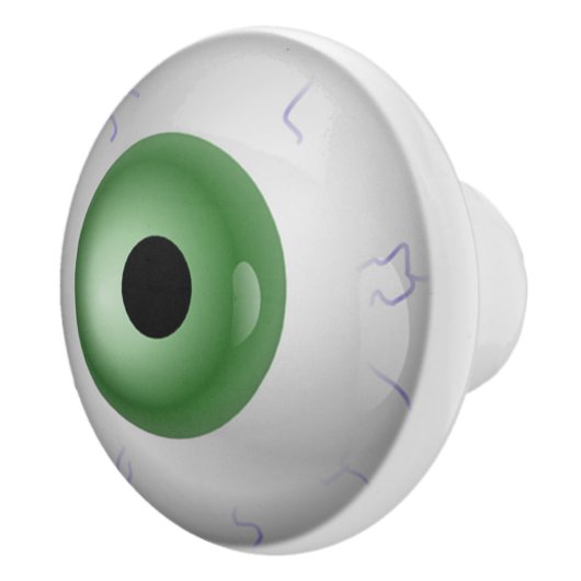 Groene Eyeball Zombie Drawer Knop (Rechts)
