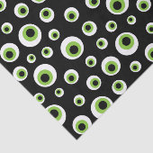 Groene Eyeballen | Halloween Pattern Tissuepapier (Detail)