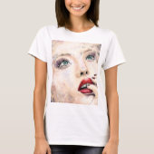 Groene Eyed  Vrouw T-shirt (Voorkant)