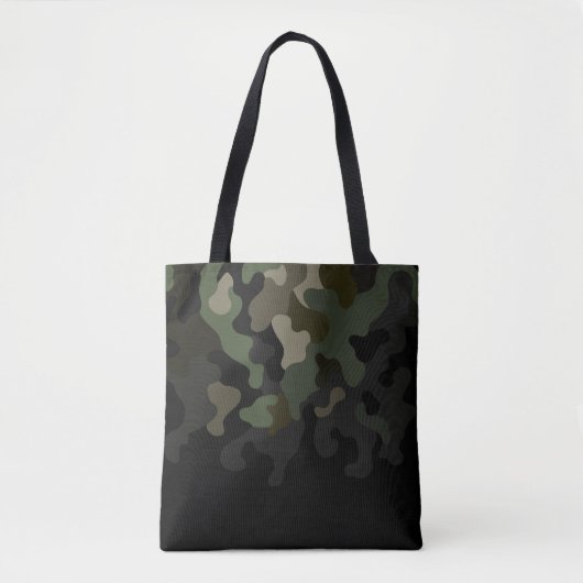 Groene Fading Camo Camouflage Tote Bag (Voorkant)