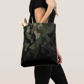 Groene Fading Camo Camouflage Tote Bag (Dichtbij)