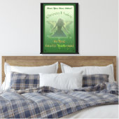 Groene Fairy Absinthe Canvas Verpakte Print (Insitu (Slaapkamer))