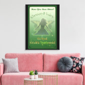 Groene Fairy Absinthe Canvas Verpakte Print (Insitu (Woonkamer))