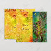 GROENE FAIRY geel blauw rood zilver Kaart (Voorkant / Achterkant)