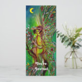 GROENE FAIRY geel blauw rood zilver Kaart (Staand voorkant)