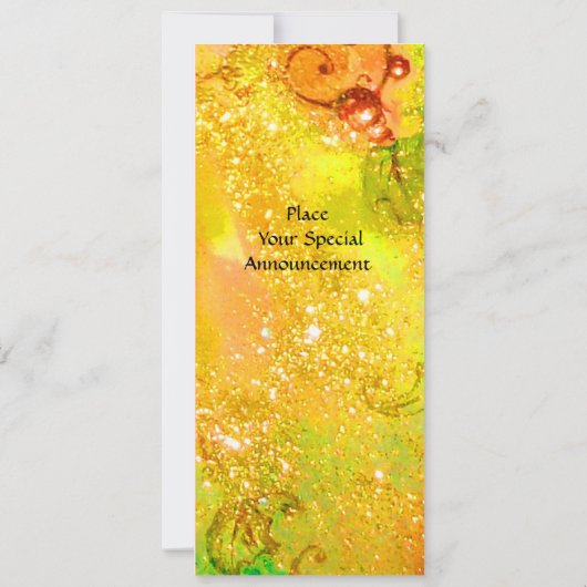 GROENE FAIRY geel blauw rood zilver Kaart (Achterkant)