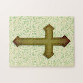 groene Faith Cross Puzzle Legpuzzel (Horizontaal)