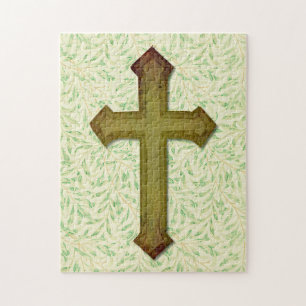 groene Faith Cross Puzzle Legpuzzel