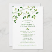 Groene familieboom met minimalistische gezinsheren kaart (Voorkant)