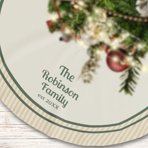 Groene familienaam gestreept kerstboom rok